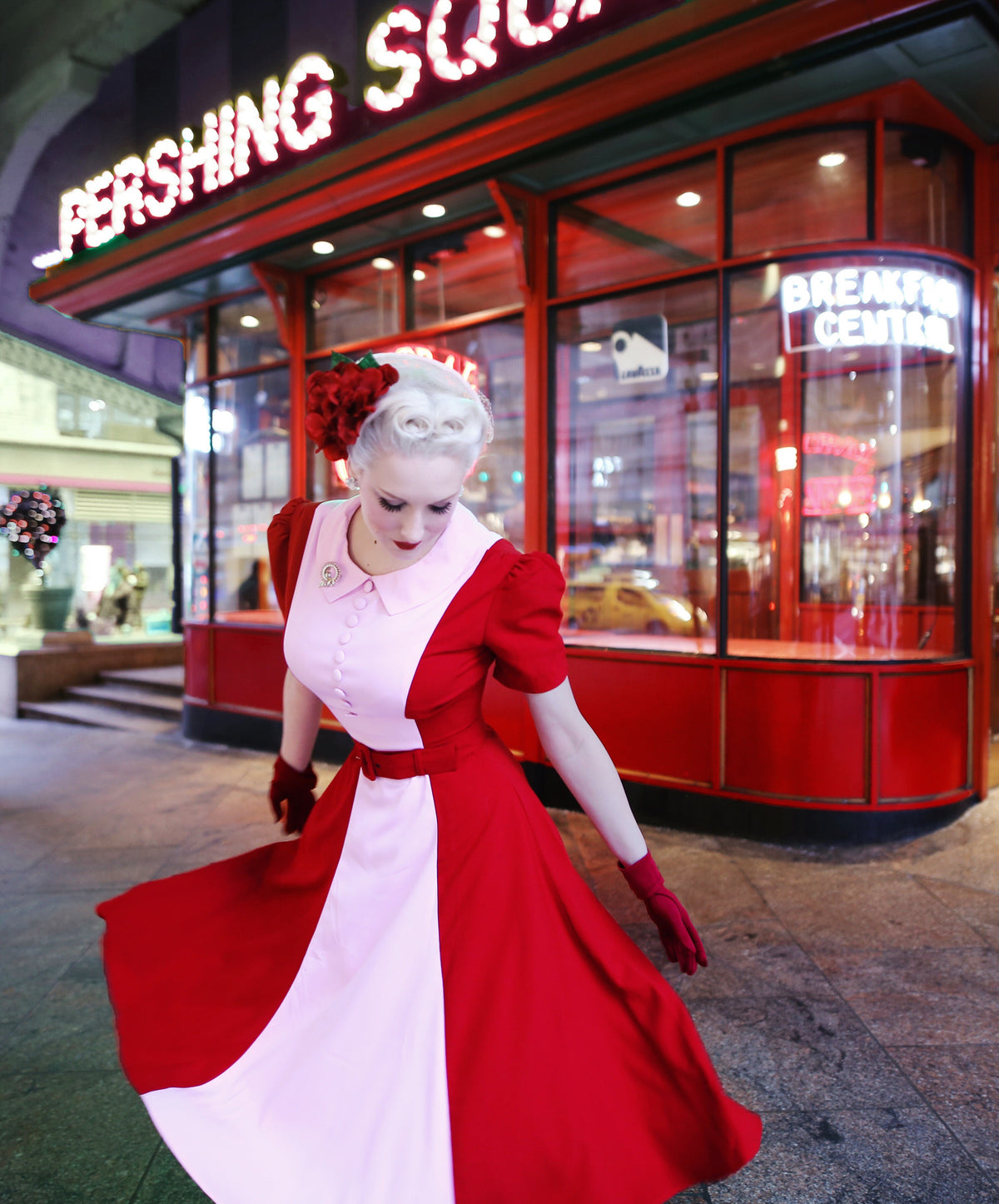 Jackie - 2 tone swing - 50s inspired dress - heartmycloset