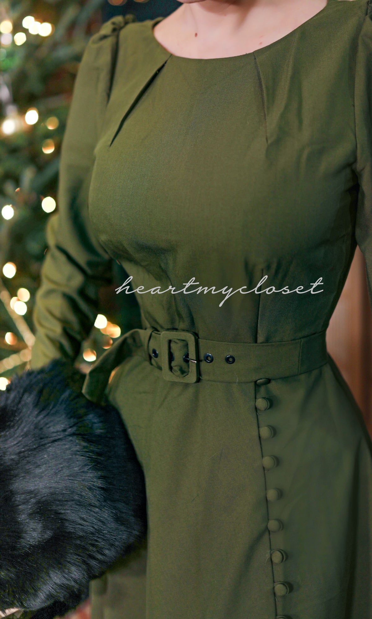 EVELYN - Kate Middleton dress with buttons - heartmycloset