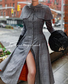 Plaid Caroline - 1950s dress with matching cape - heartmycloset