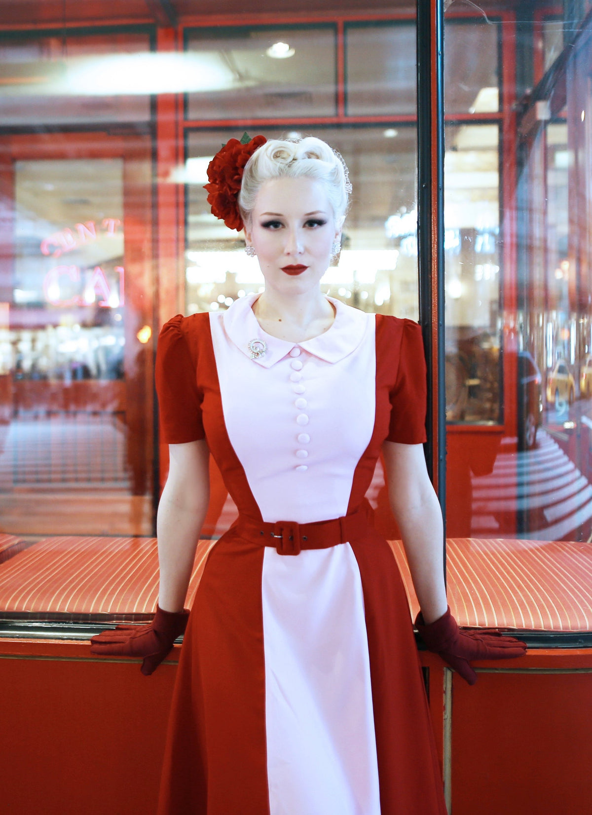 Jackie - 2 tone swing - 50s inspired dress - heartmycloset