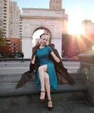 Abigail-3- Aline dress with pearl buttons - heartmycloset