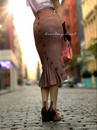 Deborah skirt - pencil skirt with pleats - heartmycloset