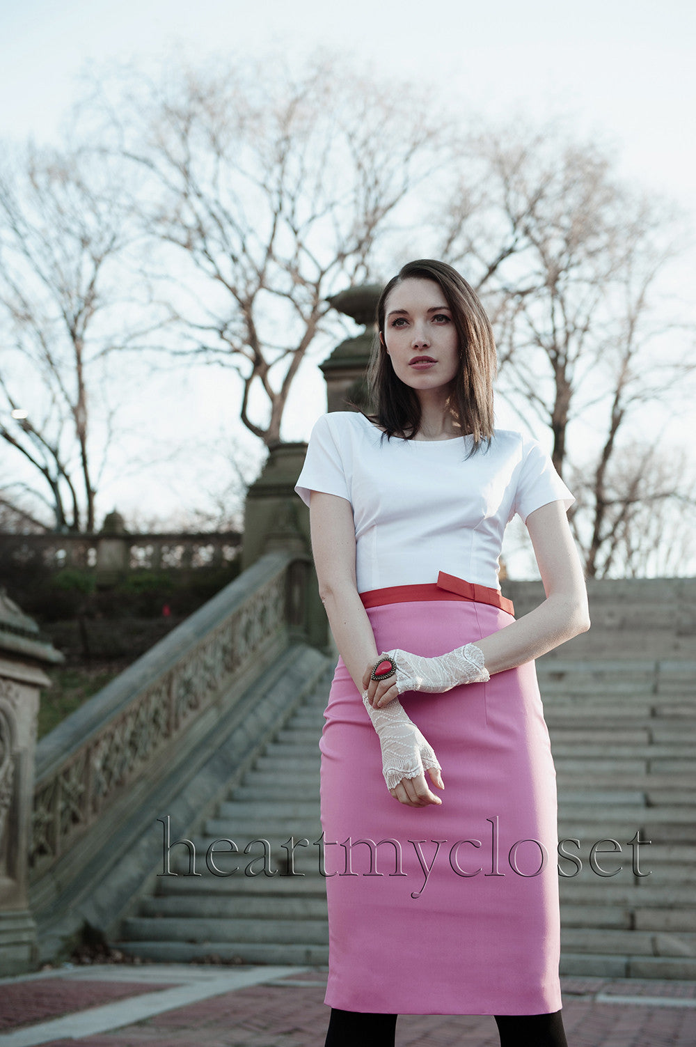 colorblock spring - 3 tone pencil dress - heartmycloset