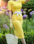 Helena dress & jacket- pencil dress with matching crop jacket - heartmycloset