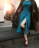 Abigail-3- Aline dress with pearl buttons - heartmycloset