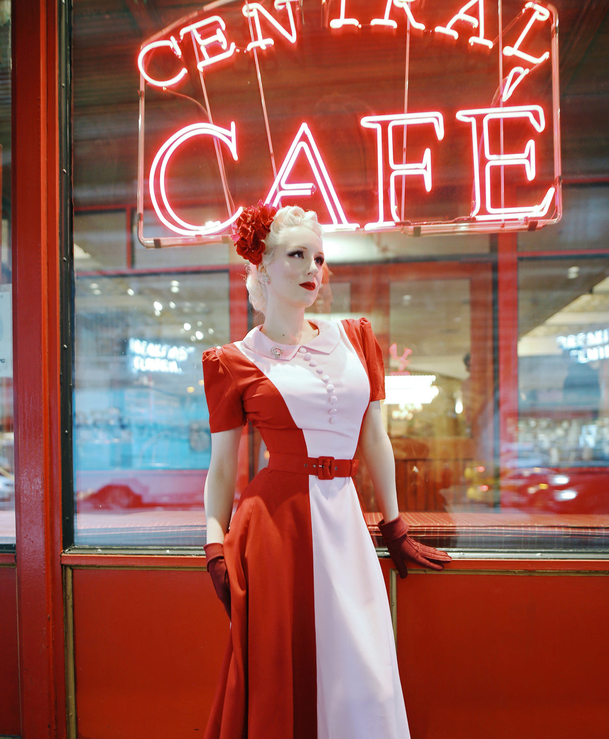 Jackie - 2 tone swing - 50s inspired dress - heartmycloset