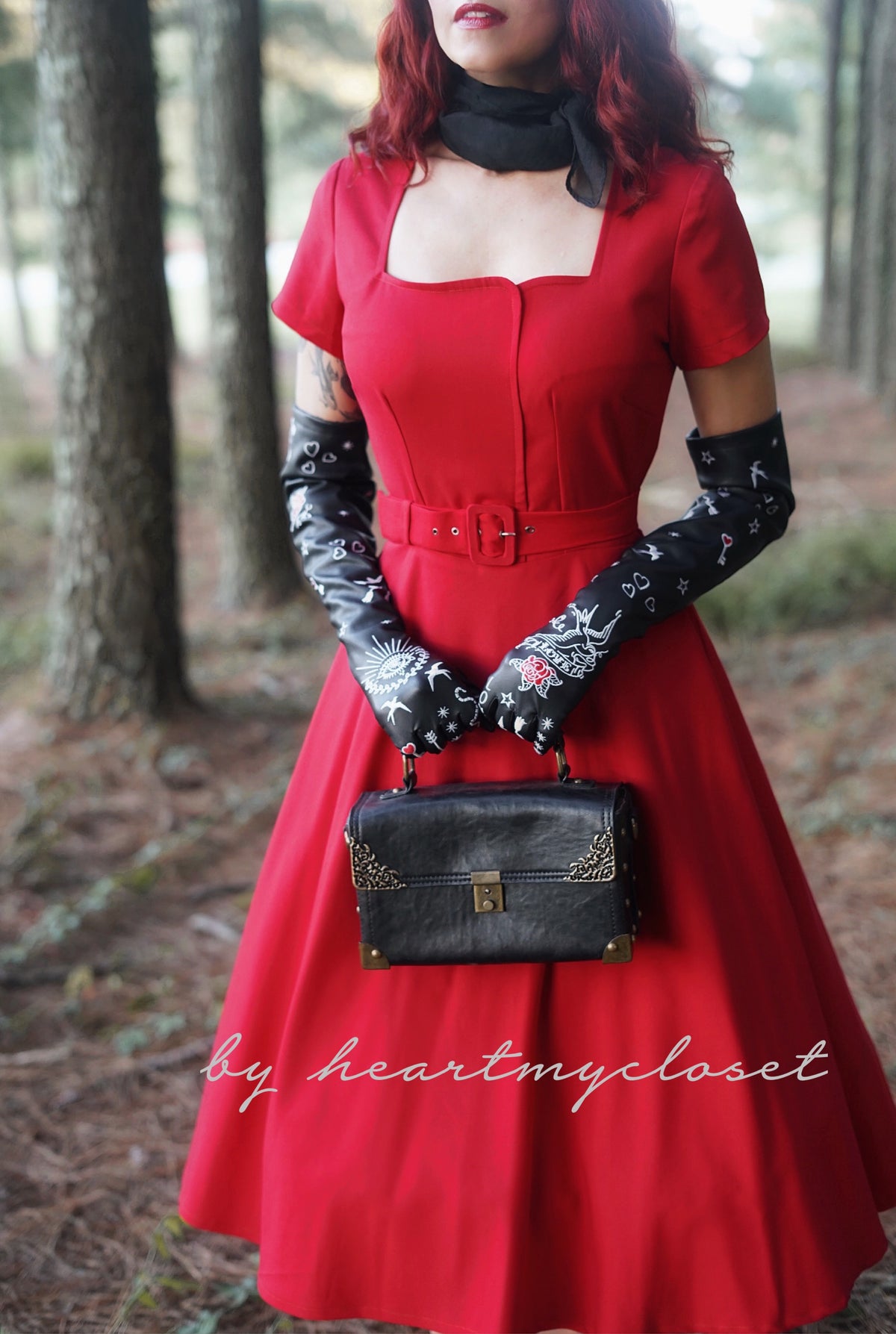 MISCHA - vintage old hollywood dress pencil long sleeves - heartmycloset