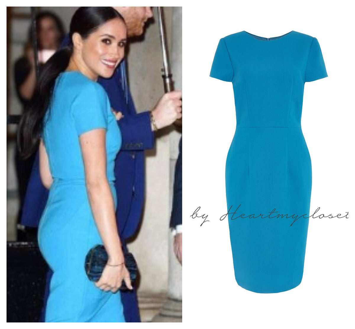 Blue dress - Meghan Markle inspired dress - heartmycloset