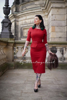 peplum waist - 50s inspired dress - heartmycloset