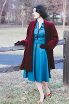 MADDY - vintage swing dress with contrast trim - heartmycloset