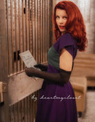 Agent carter - cosplay green purple 50s dress - heartmycloset