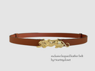Leopard adjustable leather belt - heartmycloset