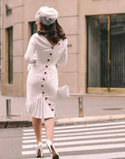 Deborah - pleated back pencil dress - heartmycloset