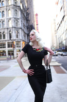 LBD flower embroidered - custom made - heartmycloset