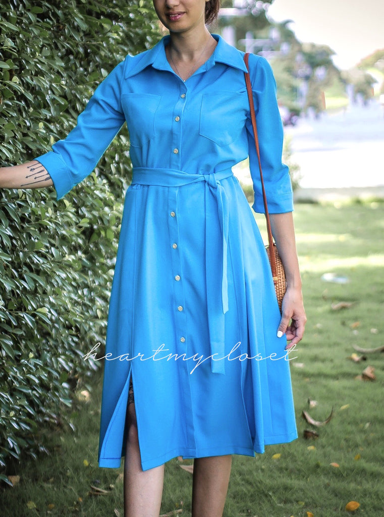 blue shirt dress - Meghan Markle inspired dress