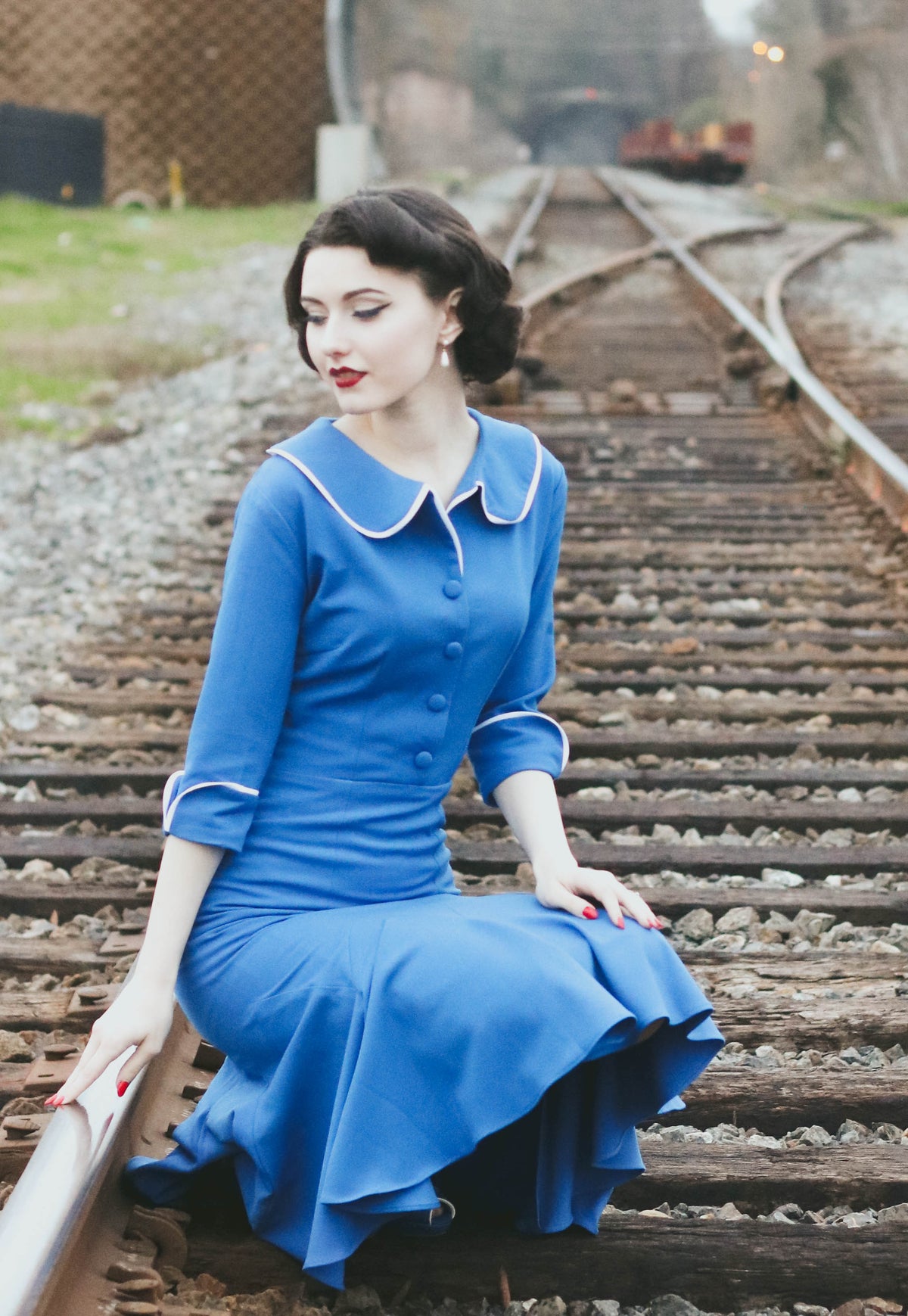 Joelle - vintage 1950s wiggle mermaid dress - heartmycloset