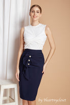 ADELE - wrap top and pearl skirt - heartmycloset