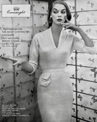 a vintage vogue - 1950s pencil dress with pearls - heartmycloset