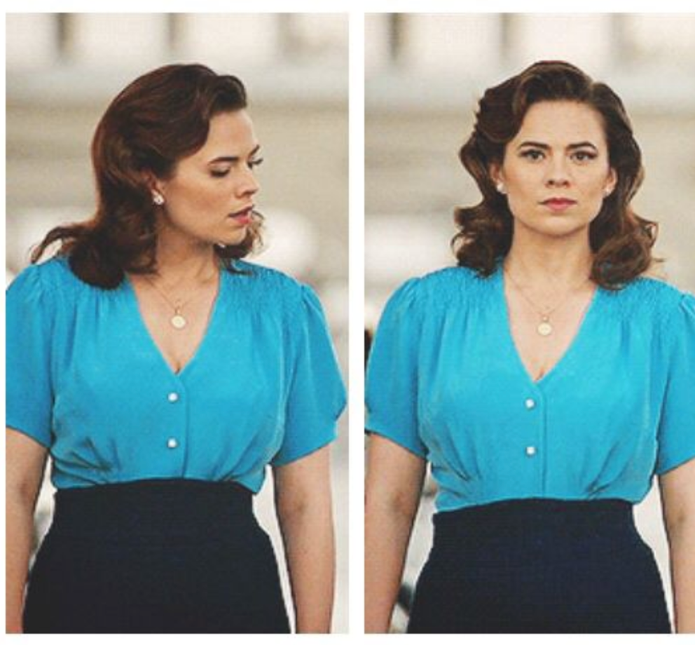 Agent carter blouse blue top - Peggy Carter inspired