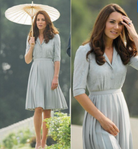 grey crepe- Kate Middleton style inspired dress - heartmycloset