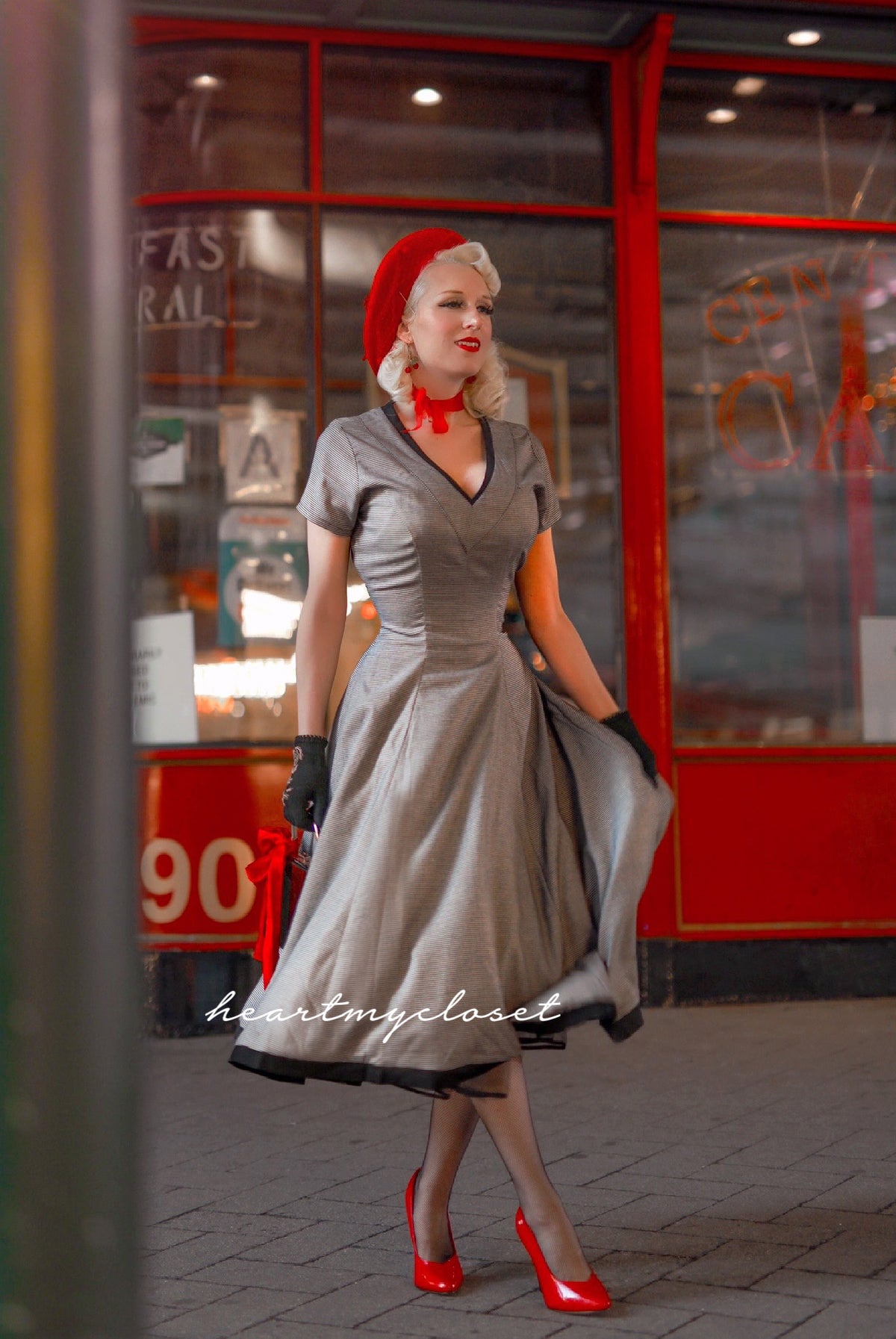 checkered dress - vintage tv inspired - heartmycloset