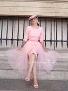 ROSE pencil dress + TULLE skirt wrap - heartmycloset