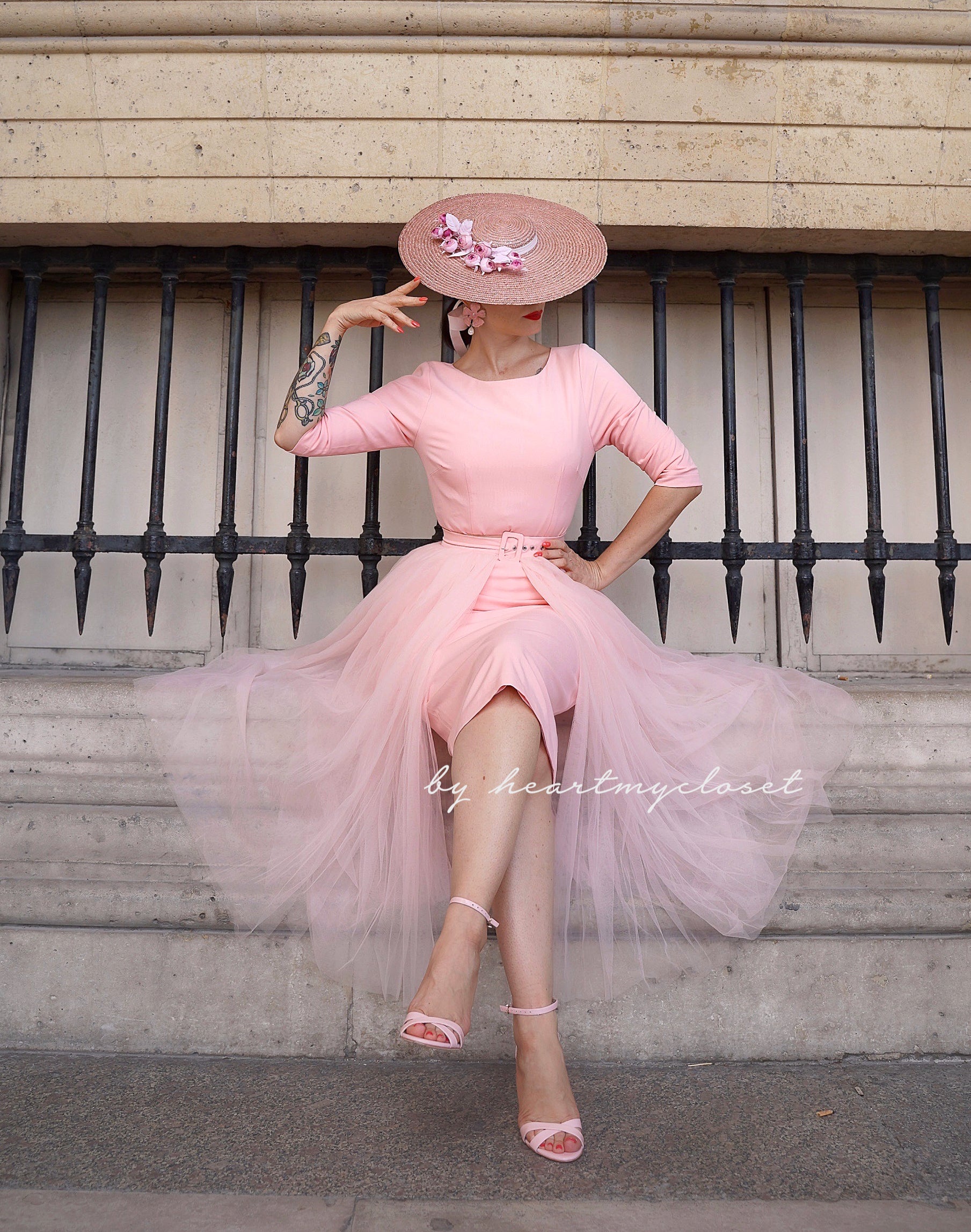 ROSE pencil dress + TULLE skirt wrap heartmycloset ROSE pencil dress + TULLE skirt wrap heartmycloset