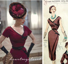 Ashley - retro vintage bow dress pencil - heartmycloset