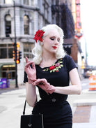 LBD flower embroidered - custom made - heartmycloset