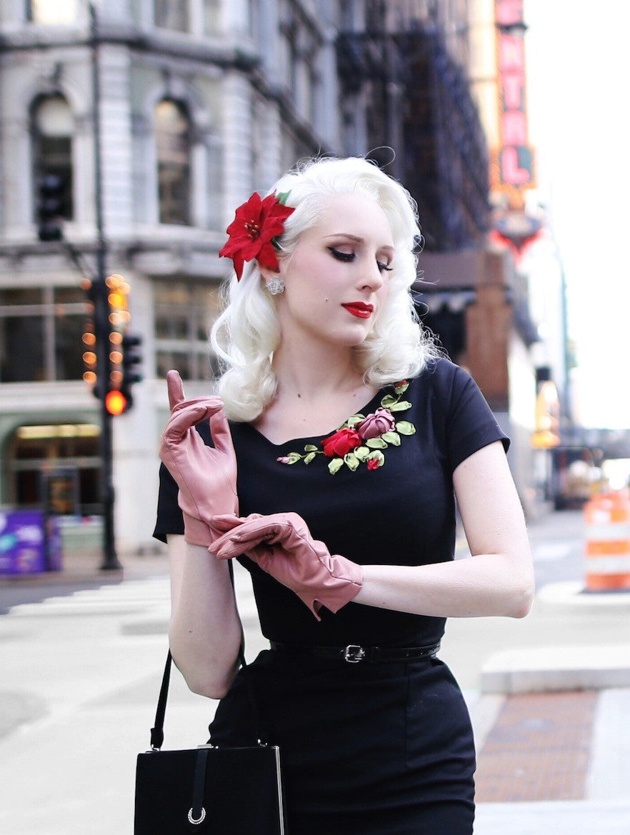 LBD flower embroidered - custom made - heartmycloset