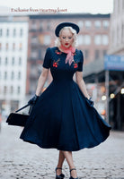FIONA - vintage dress with embroidery - heartmycloset