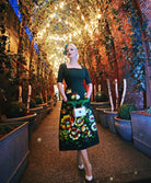 flowers painted dress - royal inspired Aline dress - heartmycloset