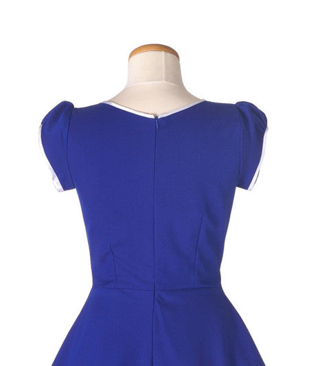 ALICE - vintage 60s retro swing with satin trim - heartmycloset