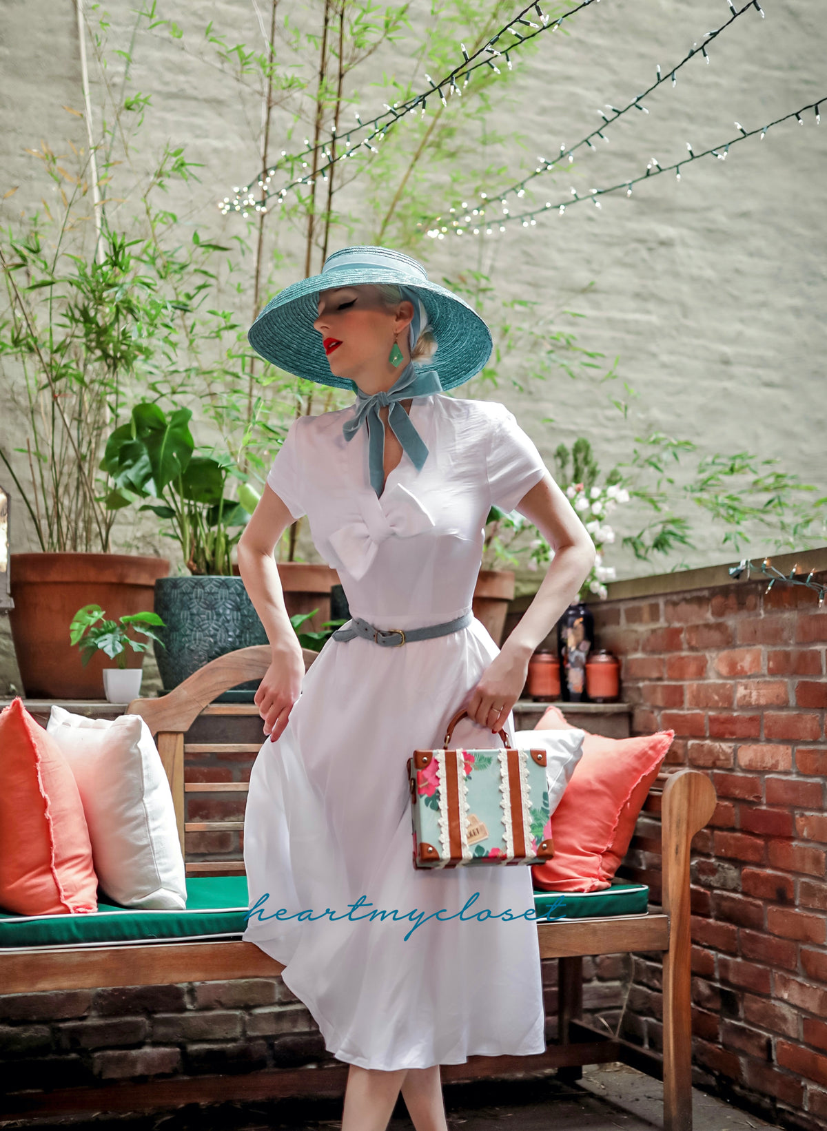 Rita (in crepe satin) - Marilyn Monroe dress with bow - heartmycloset