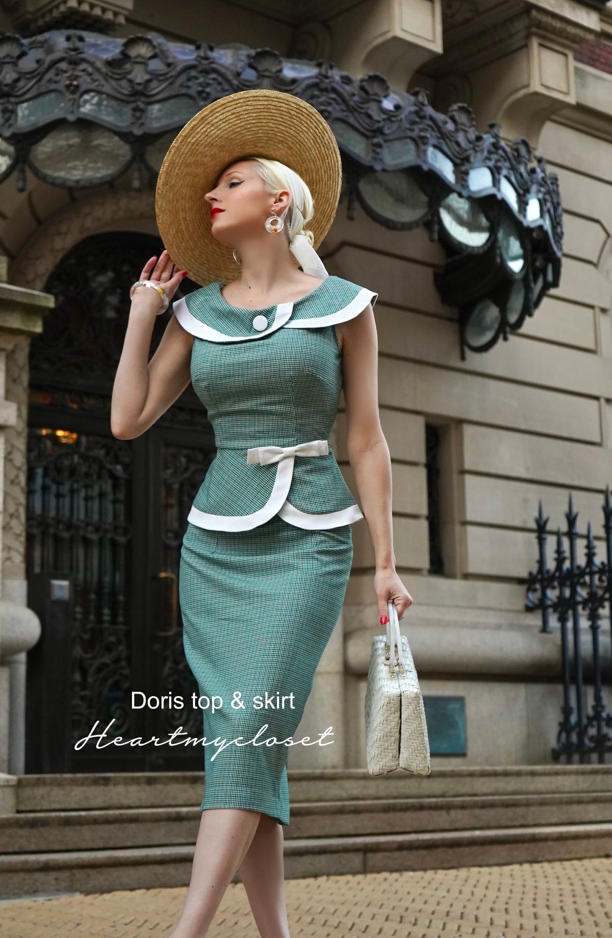 Doris - vintage 1950s suit with pencil skirt - heartmycloset