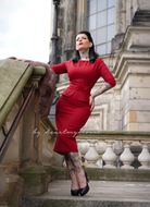 peplum waist - 50s inspired dress - heartmycloset