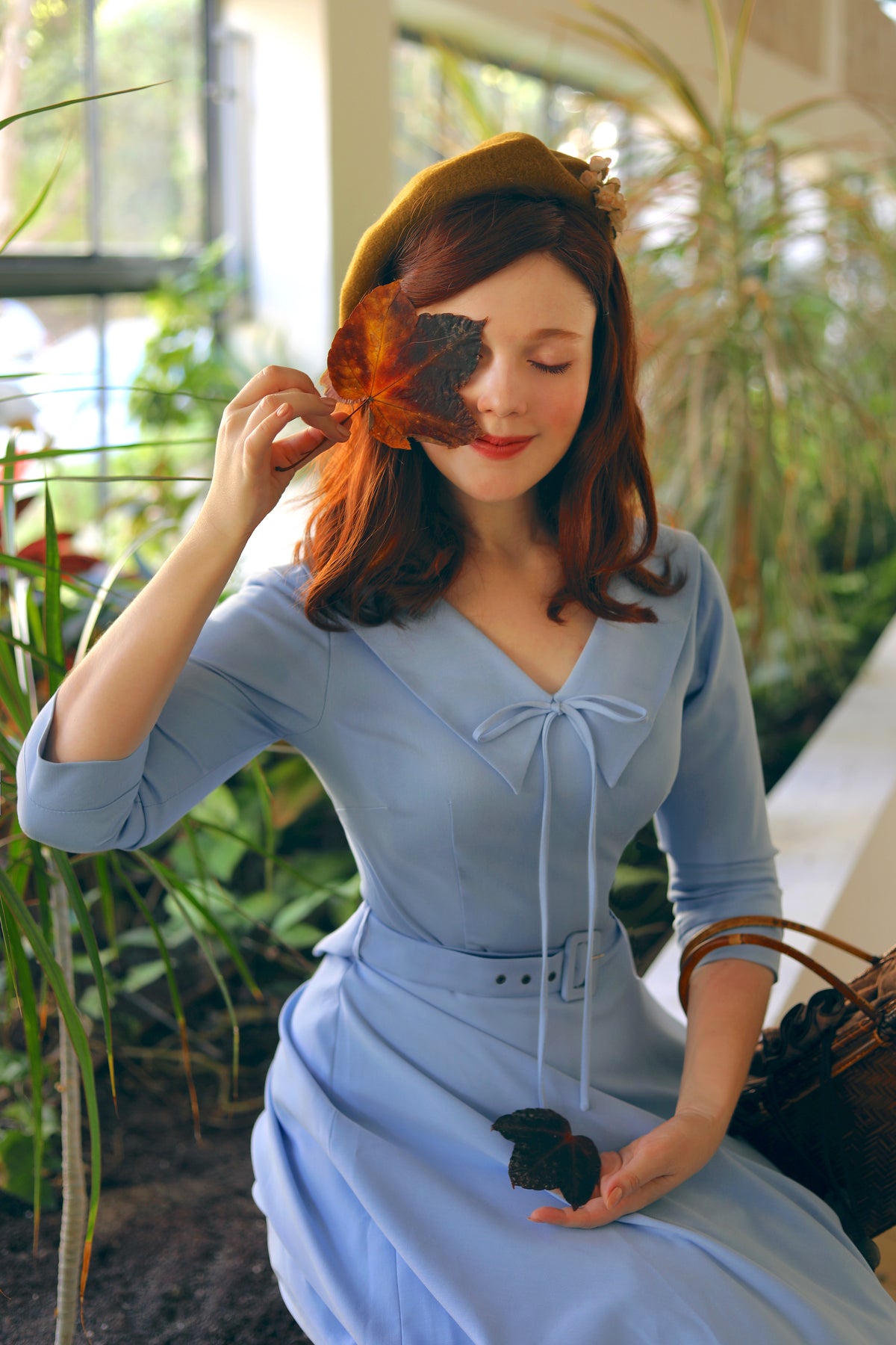 REINA - vintage swing dress with contrast trim - heartmycloset