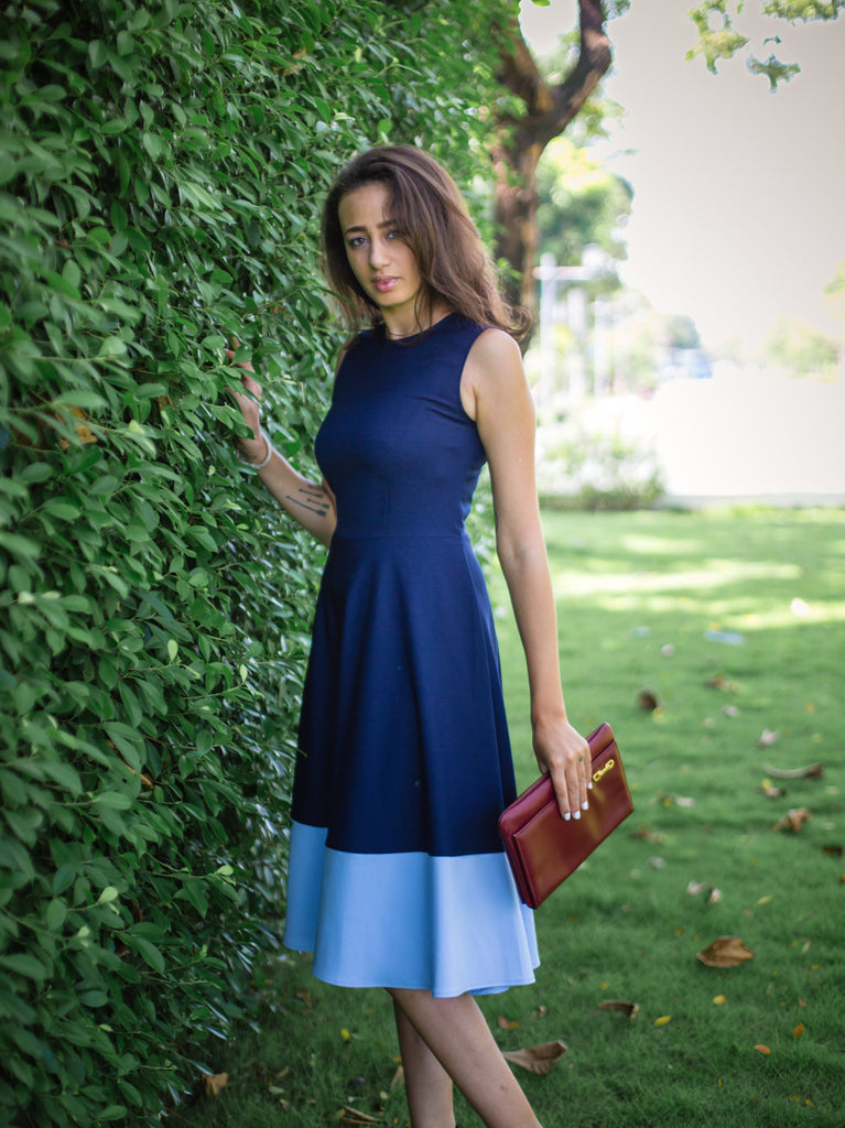 Meghan inspired - swing colorblock dress as on duchess