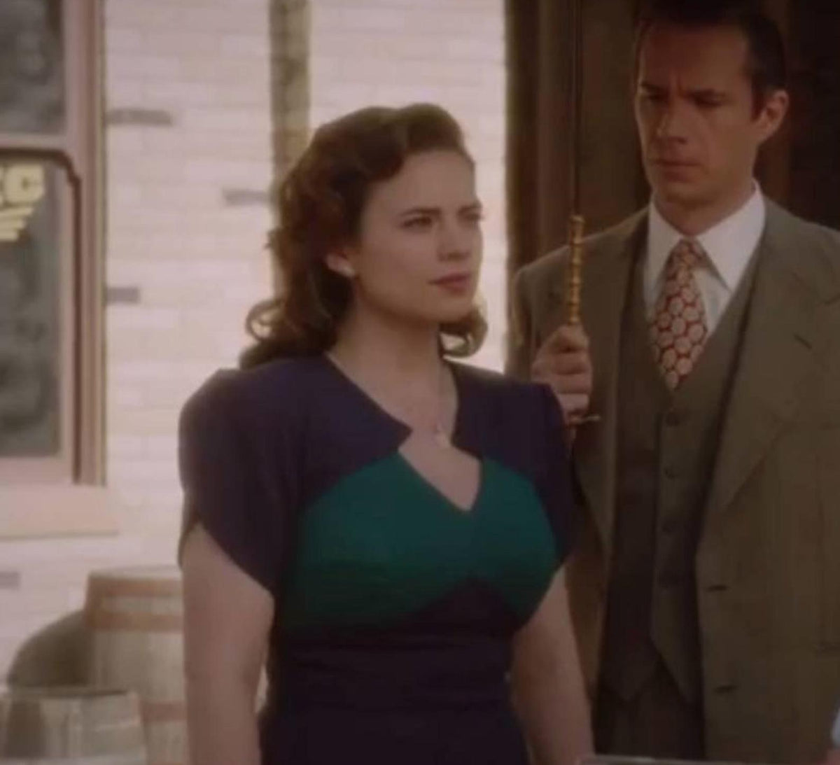 Agent carter - cosplay green purple 50s dress - heartmycloset