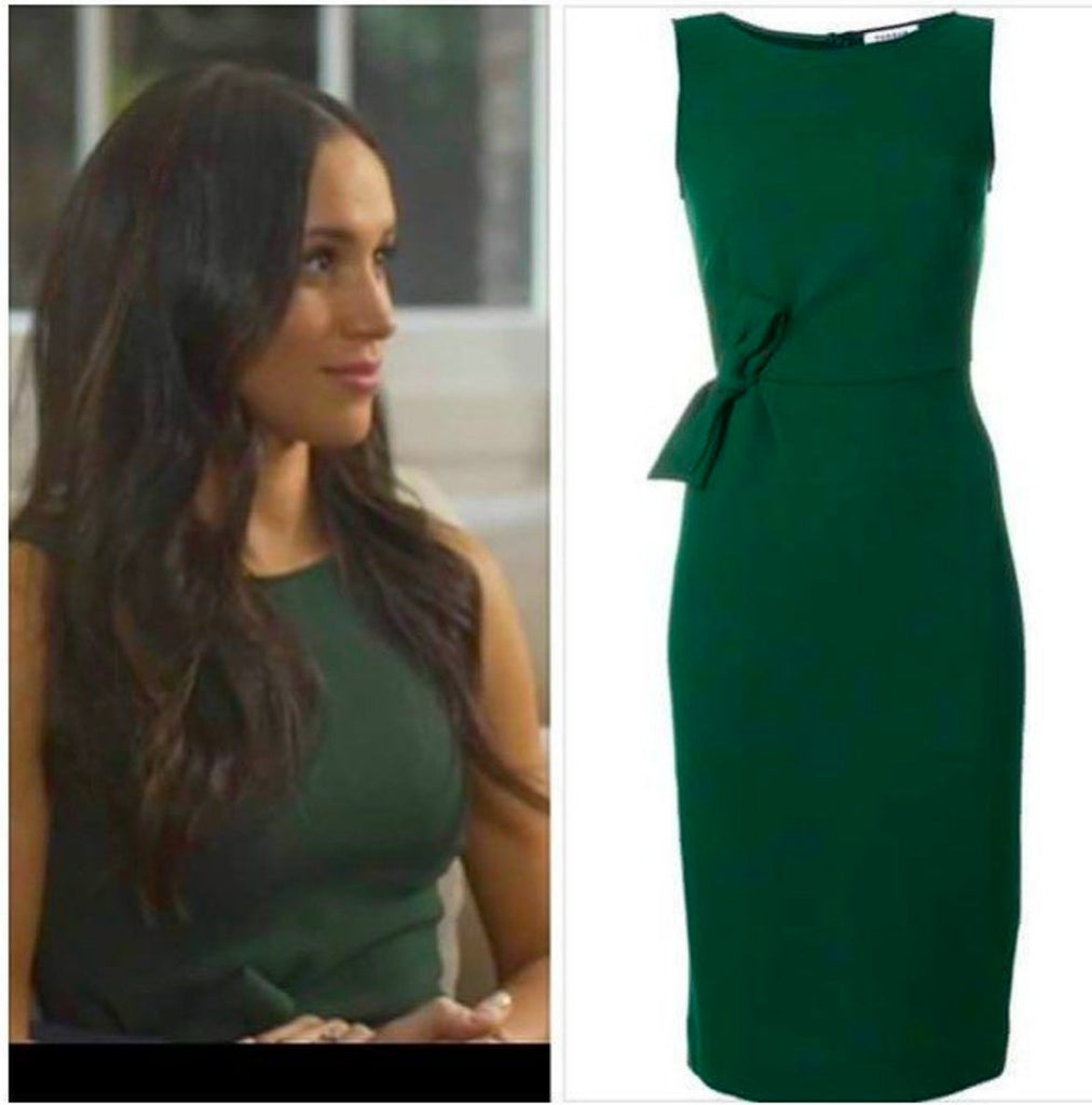 green bow dress - Meghan Markle inspired dress