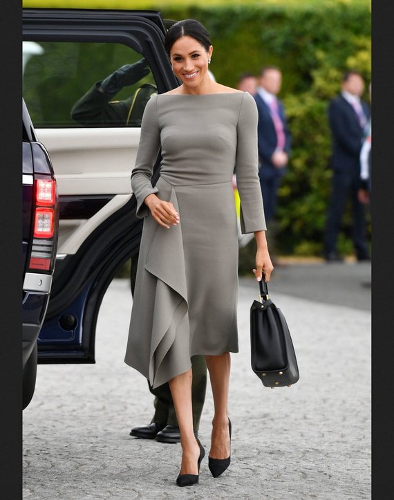 duchess Meghan - draped dress - heartmycloset
