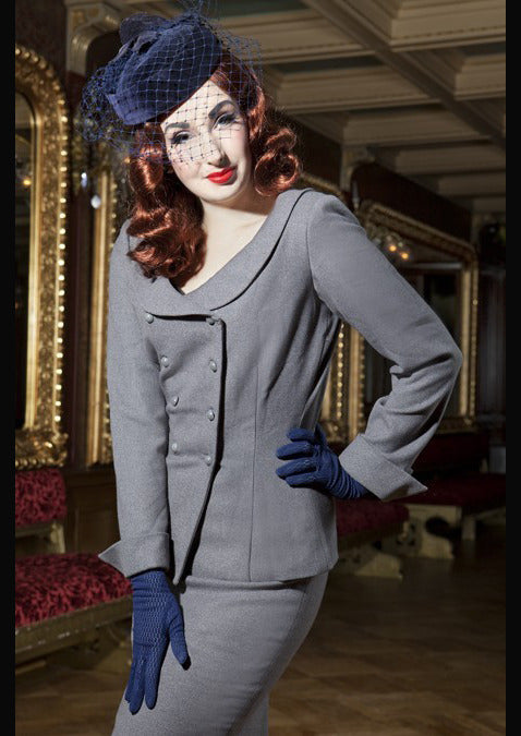 Lyla - 1950s Vintage Suit with Pearl Buttons - heartmycloset