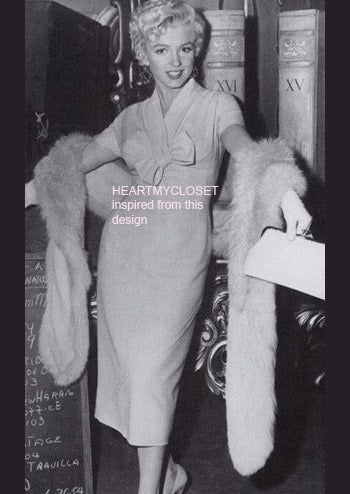Rita Marilyn Monroe Dress with Bow | HeartMyCloset heartmycloset Rita Marilyn Monroe Dress with Bow | HeartMyCloset heartmycloset