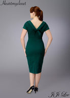 Elise - retro vintage pencil dress bow back - heartmycloset