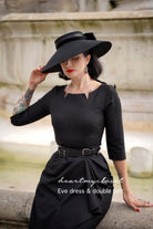 Eve dress with belt - vintage draped 1950s inspiration - heartmycloset