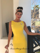 YELLOW sleeveless - Meghan Markle inspired dress - heartmycloset