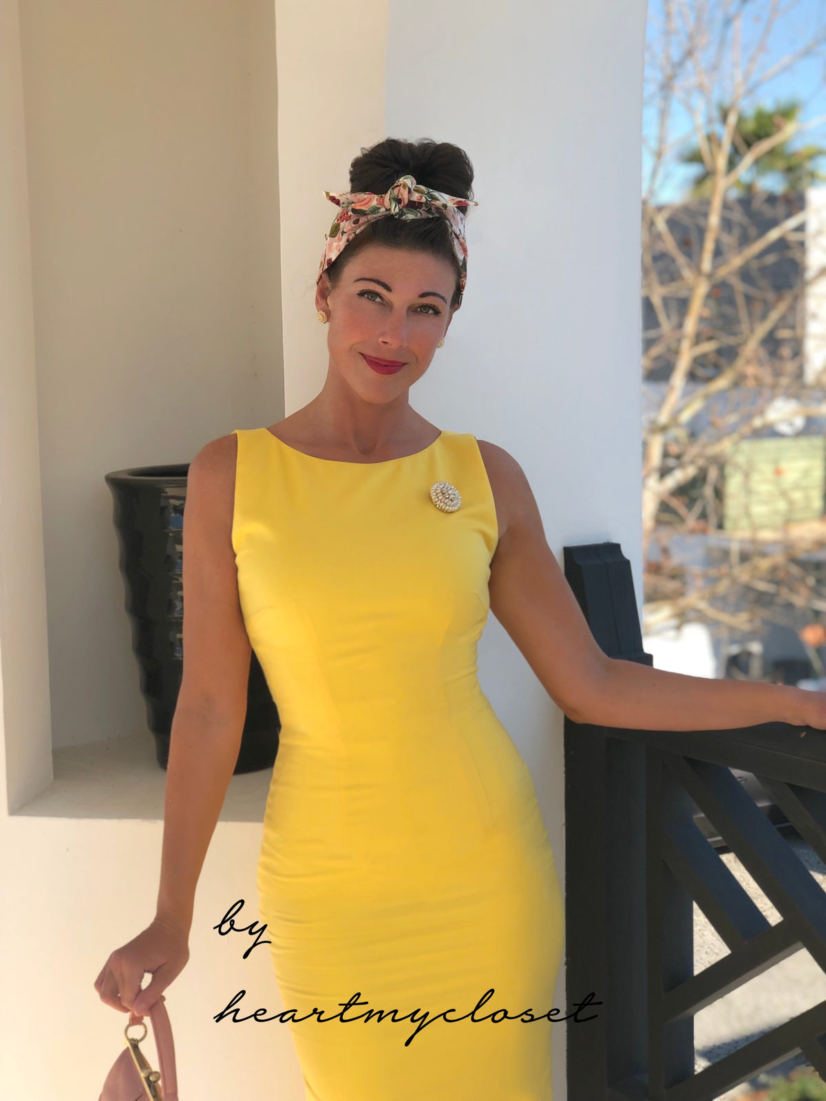 YELLOW sleeveless - Meghan Markle inspired dress - heartmycloset