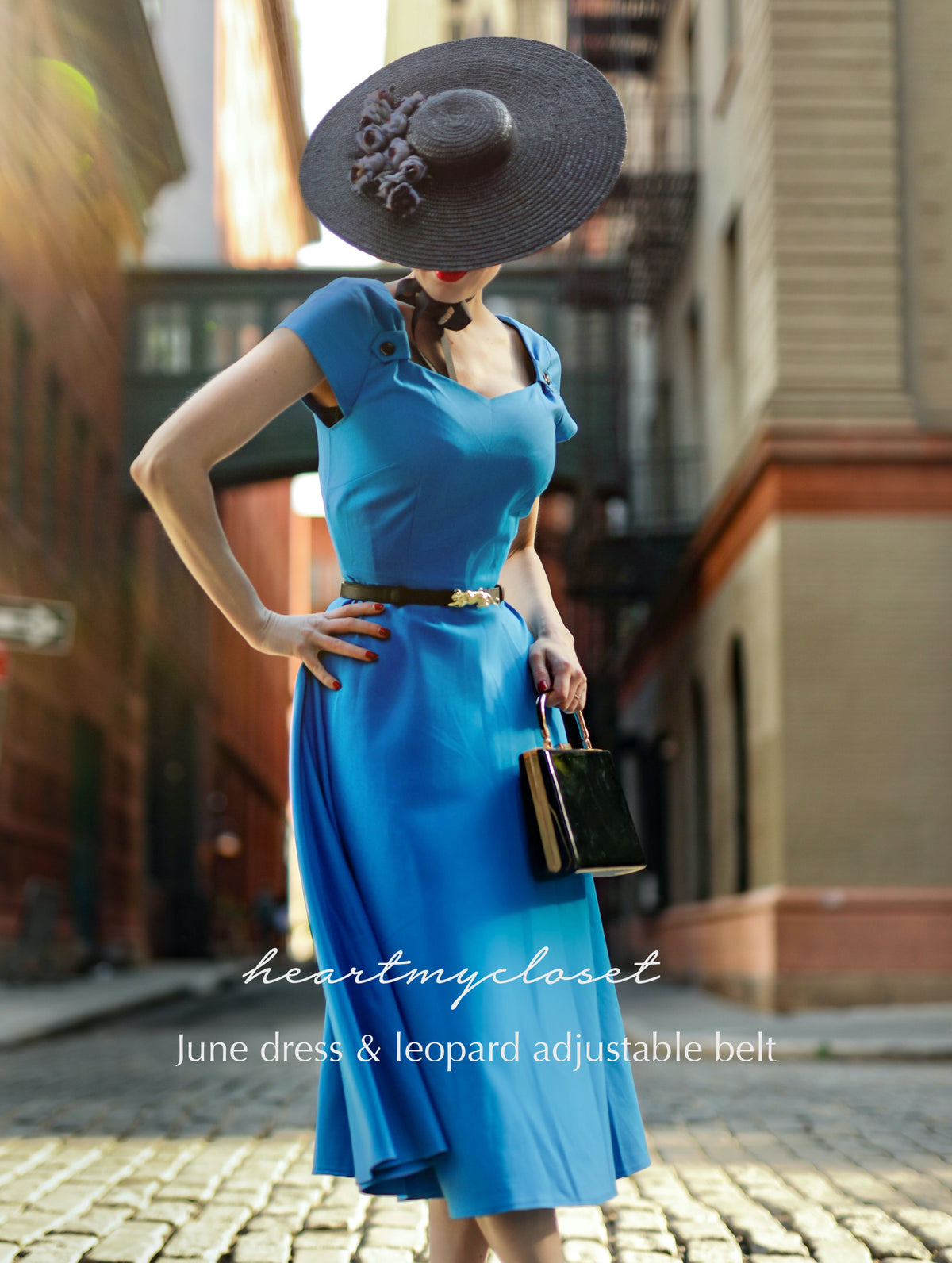 JUNE swing dress with sweetheart neckline - heartmycloset