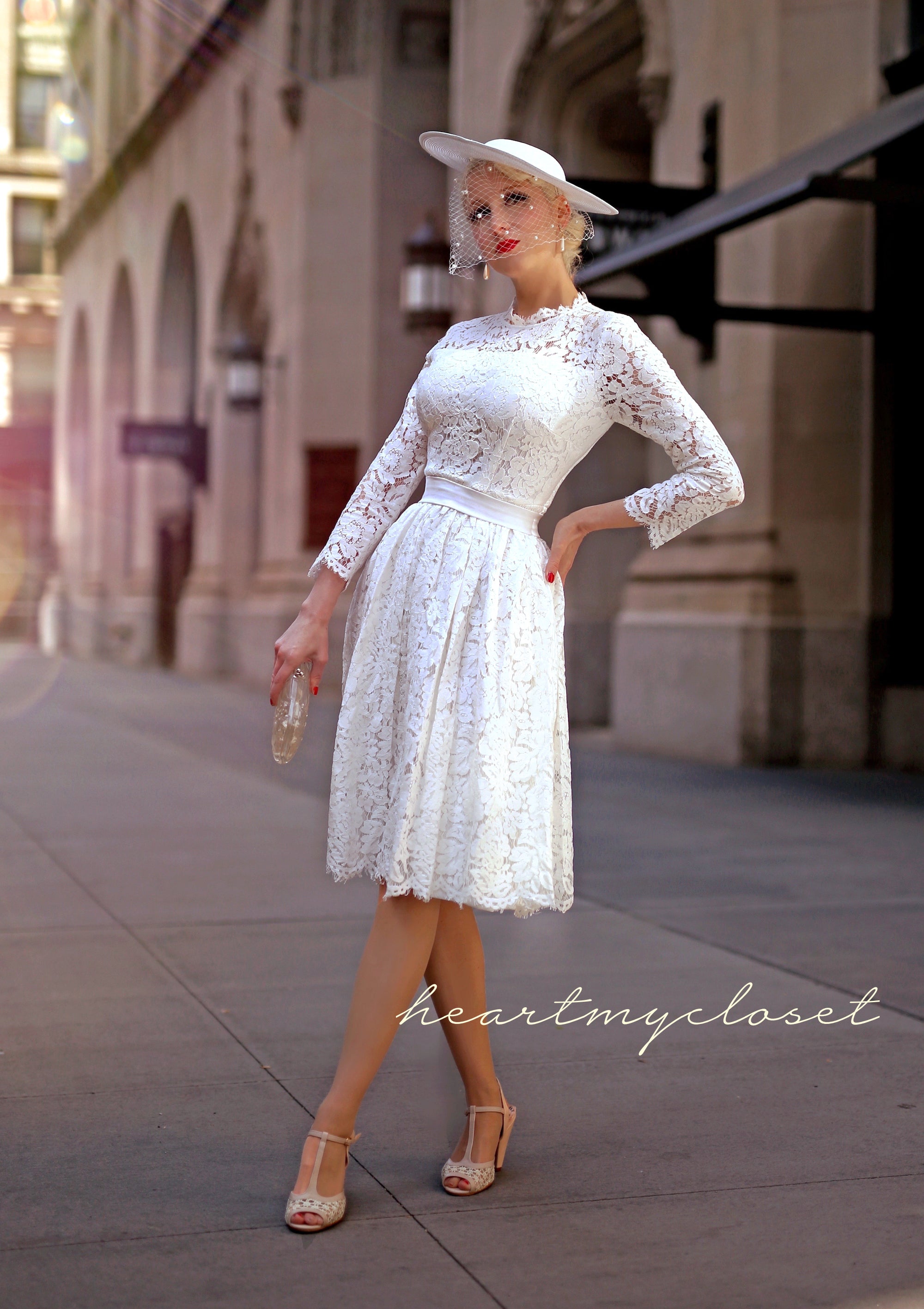Kate Middleton White Lace Cocktail Dress | HeartMyCloset heartmycloset Kate Middleton White Lace Cocktail Dress | HeartMyCloset heartmycloset