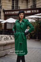 Lace trench - lace trench coat with satin lining - heartmycloset